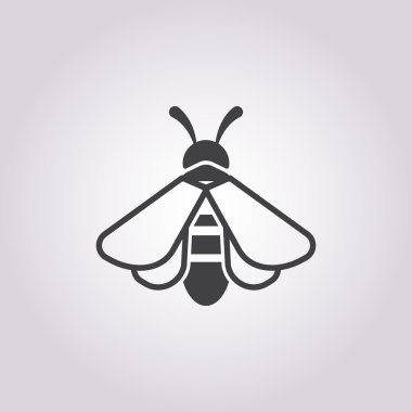  Beyaz arkaplanda arı simgesi