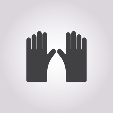  eldiven simgesi beyaz arka plan üzerinde