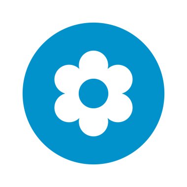 beyaz arkaplanda çiçek simgesi