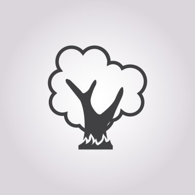  Beyaz arkaplanda ağaç simgesi