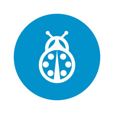 uğur böceği simgesi beyaz arka plan üzerinde