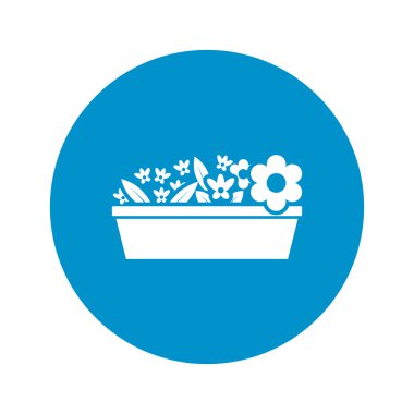 Beyaz arka plan üzerinde saksının simgesi