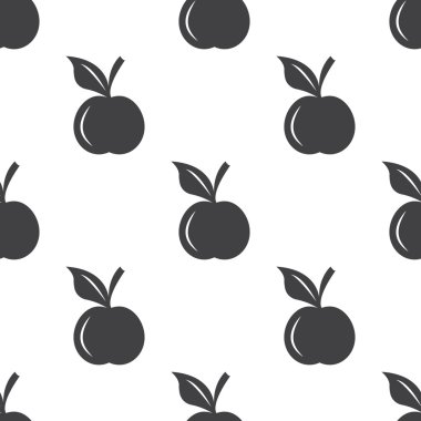 Beyaz arkaplanda elma simgesi