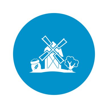 değirmen simgesi beyaz arka plan üzerinde