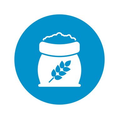 Beyaz arka plan üzerinde çanta simgesi