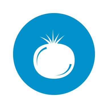 Beyaz arka plan üzerinde domates simgesi