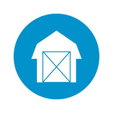 Barn simgesi beyaz arka plan üzerinde