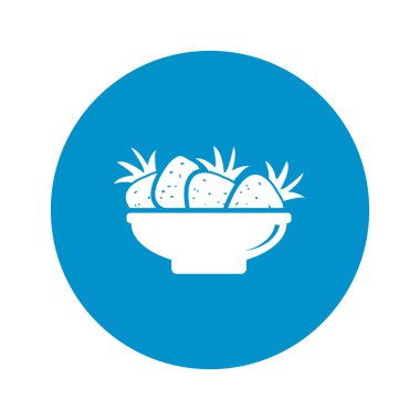 Beyaz arka plan üzerinde çilek simgesi