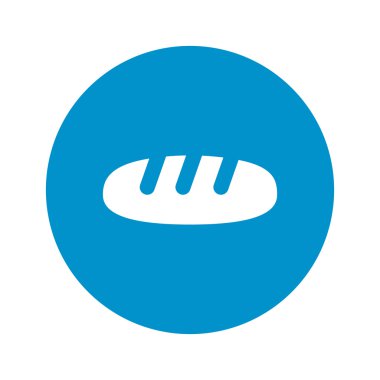 Beyaz arkaplanda ekmek simgesi