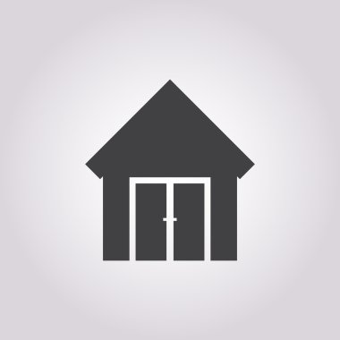 Barn simgesi beyaz arka plan üzerinde