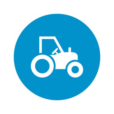 Beyaz arkaplanda traktör simgesi
