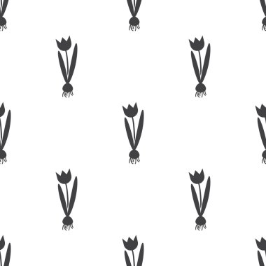  Lale simgesi beyaz arka plan üzerinde