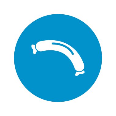  Beyaz arkaplanda sosis simgesi