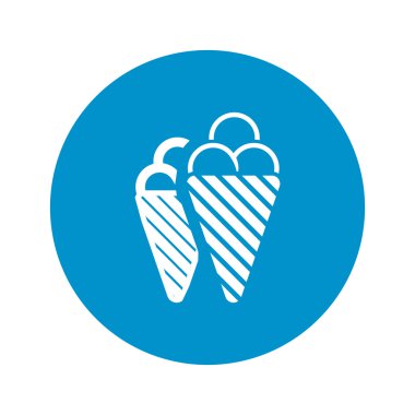 Beyaz arkaplanda dondurma simgesi