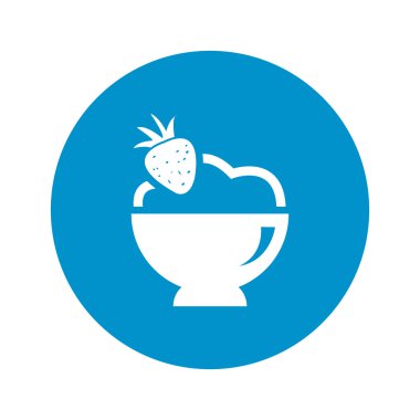 Beyaz arkaplanda dondurma simgesi