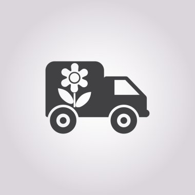 Beyaz arkaplanda araba simgesi