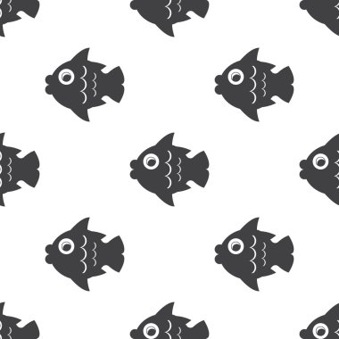 Beyaz arkaplanda balık simgesi