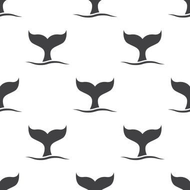 Beyaz arkaplanda balina simgesi