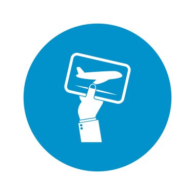 Bilet kontrol simgesi beyaz arka plan üzerinde