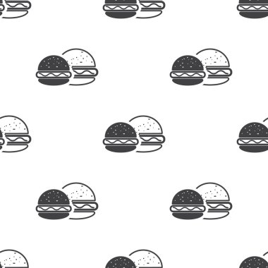 Beyaz arkaplanda hamburger simgesi