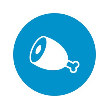  beyaz arkaplanda jambon simgesi