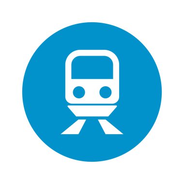 Beyaz arkaplanda tren simgesi