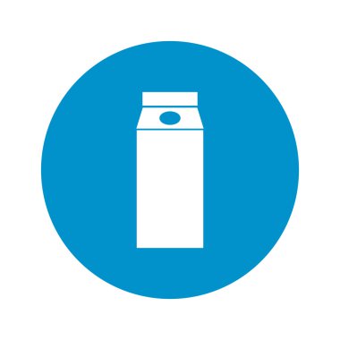 süt simgesi beyaz zemin üzerine karton