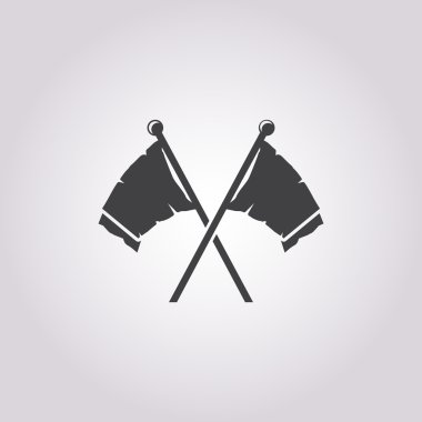 Beyaz arka plan bayrak simgesini