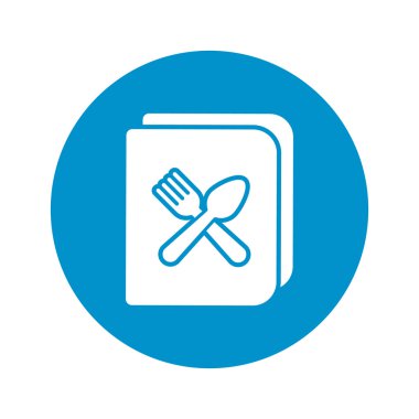 tarifi kitap simgesi beyaz arka plan üzerinde