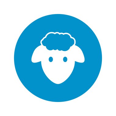 beyaz zemin üzerine koyun simgesi