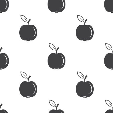 Beyaz arkaplanda elma simgesi