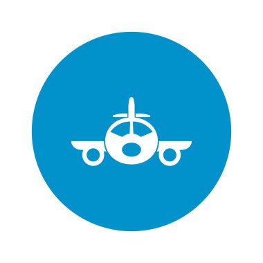 beyaz arkaplanda düzlem simgesi