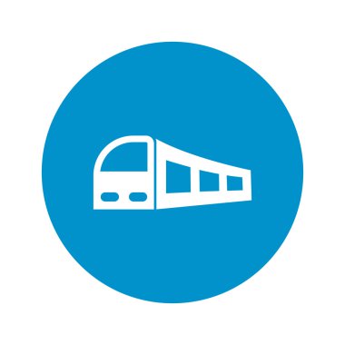 Beyaz arkaplanda tren simgesi