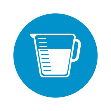 Beyaz arka plan üzerinde ölçüm simge cam