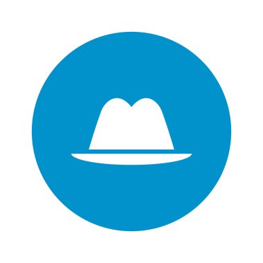 Beyaz arkaplanda şapka simgesi