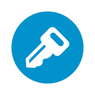 Beyaz arkaplanda anahtar simgesi