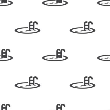 Yüzme Havuzu simgesi beyaz arka plan üzerinde