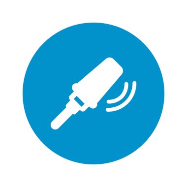 Metal dedektörü simgesi beyaz arka plan üzerinde