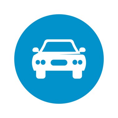 Beyaz arkaplanda araba simgesi