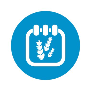 Beyaz arkaplanda takvim simgesi