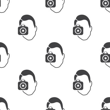 Beyaz arka plan üzerinde fotoğrafçı simgesi