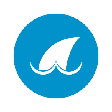 köpekbalığı simgesi beyaz arka plan üzerinde