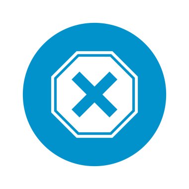 yasak işareti simgesi beyaz arka plan üzerinde