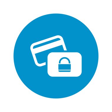 kart kilit simgesi beyaz arka plan üzerinde