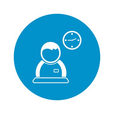 otel Resepsiyon simgesi beyaz arka plan üzerinde