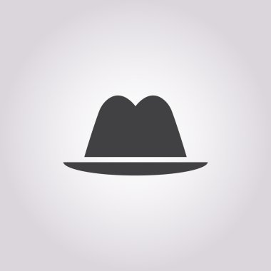 Beyaz arkaplanda şapka simgesi