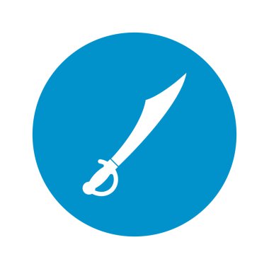  Saber simgesi beyaz arka plan üzerinde