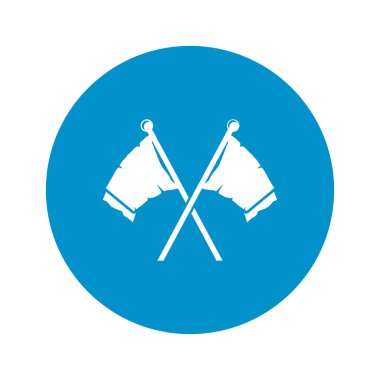 Beyaz arka plan bayrak simgesini