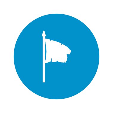 Beyaz arkaplanda bayrak simgesi