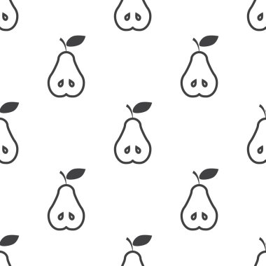 Beyaz arkaplanda armut simgesi